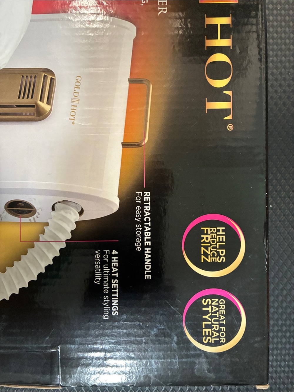 Gold N Hot White & Gold Professional Soft Bonnet Hair Dryer - Picture 3 of 5